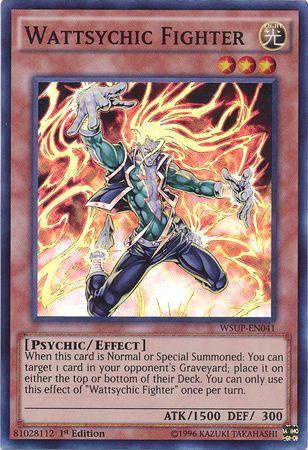 Wattsychic Fighter WSUP EN041 Super Rare 1st Edition YuGiOh World Superstars 1st Edition Singles Wattsychic Fighter WSUP EN041 Super Rare 1st Edition YuGiOh World Superstars 1st Edition Singles
