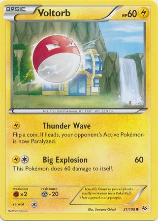  Pokemon - Voltorb (39/108) - XY Evolutions - Reverse Holo :  Toys & Games