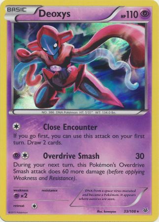 Deoxys - 33/108 - Holo Rare - XY: Roaring Skies Singles 