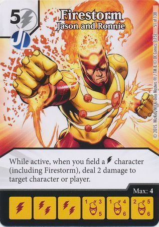 DC Dice Masters Die & Card JL Firestrom Jason and Ronnies 51/138
