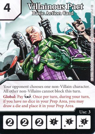 Villainous Pact Basic Action Card 33 138 Common DC Dice Masters Justice League Singles Villainous Pact Basic Action Card 33 138 Common DC Dice Masters Justice League Singles