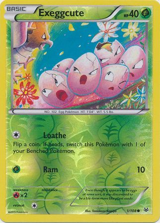Exeggcute 1 108 Common Reverse Holo XY Roaring Skies Reverse Holo Singles Exeggcute 1 108 Common Reverse Holo XY Roaring Skies Reverse Holo Singles