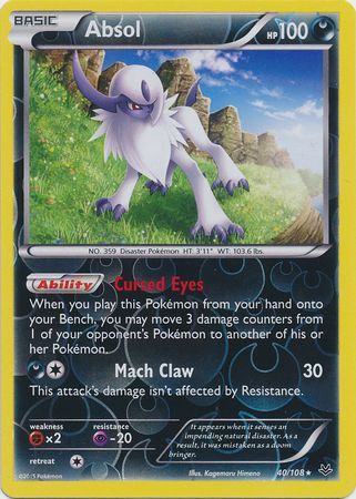 Absol 40 108 Holo Rare Reverse Holo XY Roaring Skies Reverse Holo Singles Absol 40 108 Holo Rare Reverse Holo XY Roaring Skies Reverse Holo Singles