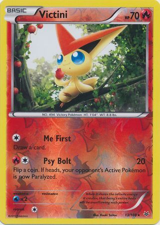 Victini 13 108 Rare Reverse Holo XY Roaring Skies Reverse Holo Singles Victini 13 108 Rare Reverse Holo XY Roaring Skies Reverse Holo Singles