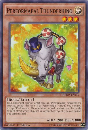 Performapal Thunderhino CROS EN096 Common 1st Edition Crossed Souls 1st Edition Singles Performapal Thunderhino CROS EN096 Common 1st Edition Crossed Souls 1st Edition Singles
