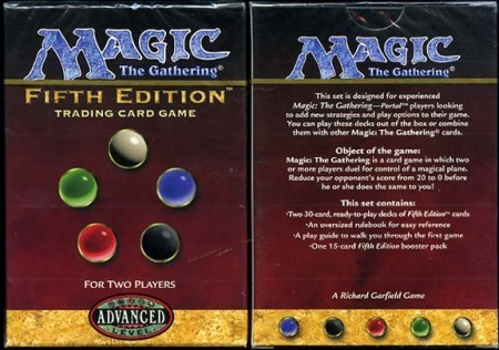 MtG 5th Edition Sealed 2-player Starter Deck contains bonus booster pack 