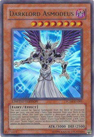 Darklord Asmodeus YCSW EN001 Ultra Rare Yu Gi Oh Promo Cards Darklord Asmodeus YCSW EN001 Ultra Rare Yu Gi Oh Promo Cards