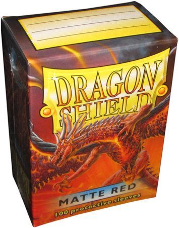Dragon Shield Matte Red 100ct Standard Size Sleeves AT 11007 Sleeves Dragon Shield Matte Red 100ct Standard Size Sleeves AT 11007 Sleeves