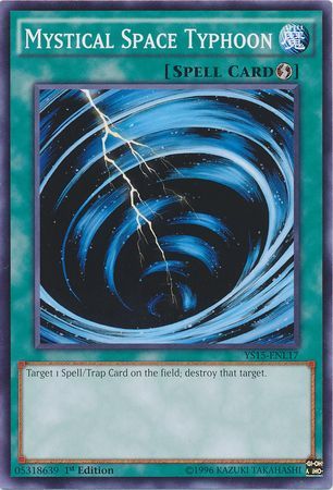 Mystical Space Typhoon YS15 ENL17 Common 1st Edition Starter Deck Dark Legion Saber Force Mystical Space Typhoon YS15 ENL17 Common 1st Edition Starter Deck Dark Legion Saber Force
