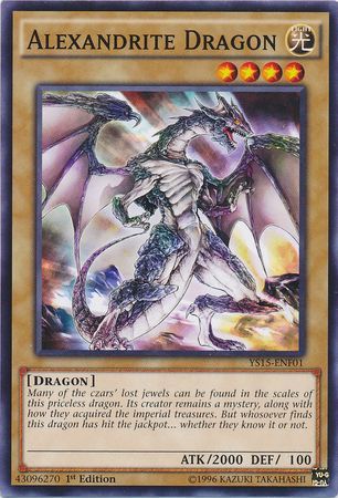 Alexandrite Dragon YS15 ENF01 Common 1st Edition Starter Deck Dark Legion Saber Force Alexandrite Dragon YS15 ENF01 Common 1st Edition Starter Deck Dark Legion Saber Force