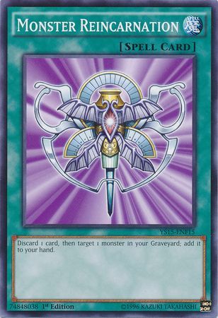 Monster Reincarnation YS15 ENF15 Common 1st Edition Starter Deck Dark Legion Saber Force Monster Reincarnation YS15 ENF15 Common 1st Edition Starter Deck Dark Legion Saber Force