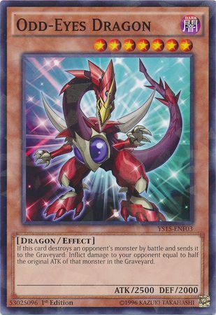 Odd Eyes Dragon YS15 ENF03 Shatterfoil Rare 1st Edition Starter Deck Dark Legion Saber Force Odd Eyes Dragon YS15 ENF03 Shatterfoil Rare 1st Edition Starter Deck Dark Legion Saber Force