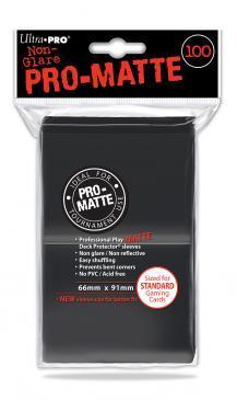 Ultra Pro PRO Matte Black 100ct Standard Sized Sleeves UP84515 Sleeves Ultra Pro PRO Matte Black 100ct Standard Sized Sleeves UP84515 Sleeves