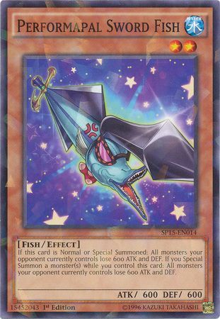 Performapal Sword Fish SP15 EN014 Shatterfoil Rare 1st Edition Star Pack ARC V Singles Performapal Sword Fish SP15 EN014 Shatterfoil Rare 1st Edition Star Pack ARC V Singles