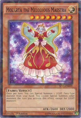 Mozarta the Melodious Maestra SP15 EN019 Shatterfoil Rare 1st Edition Mozarta the Melodious Maestra SP15 EN019 Shatterfoil Rare 1st Edition