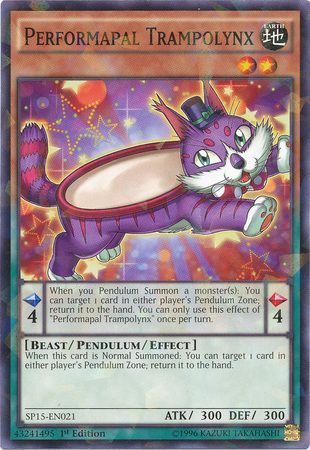 Performapal Trampolynx SP15 EN021 Shatterfoil Rare 1st Edition Performapal Trampolynx SP15 EN021 Shatterfoil Rare 1st Edition