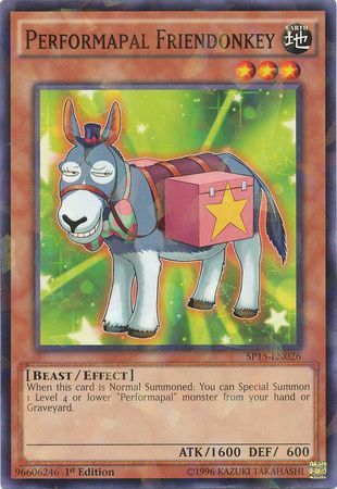Performapal Friendonkey SP15 EN026 Shatterfoil Rare 1st Edition Star Pack ARC V Singles Performapal Friendonkey SP15 EN026 Shatterfoil Rare 1st Edition Star Pack ARC V Singles
