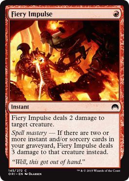 Fiery Impulse 145 272 Magic Origins Singles Fiery Impulse 145 272 Magic Origins Singles