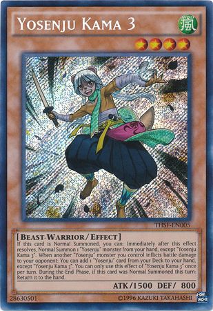 Yosenju Kama 3 THSF EN005 Secret Rare Unlimited The Secret Forces THSF Unlimited Singles Yosenju Kama 3 THSF EN005 Secret Rare Unlimited The Secret Forces THSF Unlimited Singles