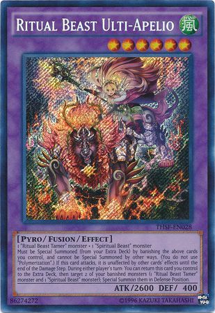 Ritual Beast Ulti Apelio THSF EN028 Secret Rare Unlimited The Secret Forces THSF Unlimited Singles Ritual Beast Ulti Apelio THSF EN028 Secret Rare Unlimited The Secret Forces THSF Unlimited Singles