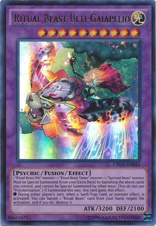 Ritual Beast Ulti Gaiapelio CROS EN045 Ultra Rare Unlimited Crossed Souls Unlimited Singles Ritual Beast Ulti Gaiapelio CROS EN045 Ultra Rare Unlimited Crossed Souls Unlimited Singles