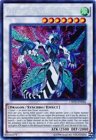 Clear Wing Synchro Dragon CROS EN046 Secret Rare Unlimited Crossed Souls Unlimited Singles Clear Wing Synchro Dragon CROS EN046 Secret Rare Unlimited Crossed Souls Unlimited Singles