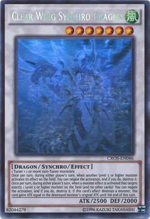 Clear Wing Synchro Dragon CROS EN046 Ghost Rare Unlimited Crossed Souls Unlimited Singles Clear Wing Synchro Dragon CROS EN046 Ghost Rare Unlimited Crossed Souls Unlimited Singles