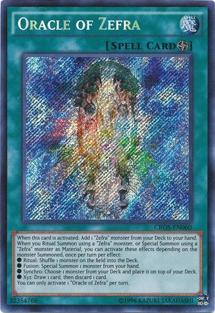 Oracle of Zefra CROS EN060 Secret Rare Unlimited Crossed Souls Unlimited Singles Oracle of Zefra CROS EN060 Secret Rare Unlimited Crossed Souls Unlimited Singles