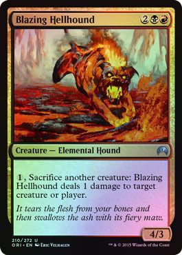 Blazing Hellhound Foil 210 272 Magic Origins Foil Singles Blazing Hellhound Foil 210 272 Magic Origins Foil Singles