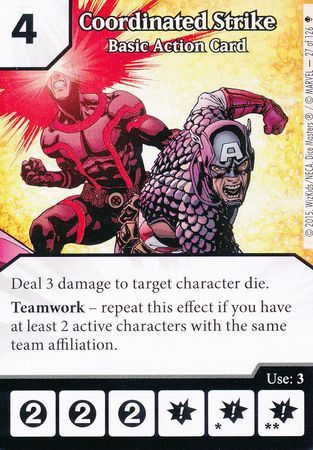Coordinated Strike Basic Action Card 27 126 Common Marvel Dice Masters Avengers Age of Ultron Singles Coordinated Strike Basic Action Card 27 126 Common Marvel Dice Masters Avengers Age of Ultron Singles