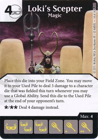 Loki s Scepter Magic 54 142 Common Marvel Dice Masters Avengers Age of Ultron Singles Loki s Scepter Magic 54 142 Common Marvel Dice Masters Avengers Age of Ultron Singles