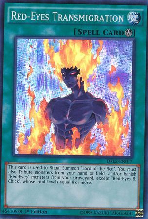 Red Eyes Transmigration DRL2 EN017 Super Rare 1st Edition Red Eyes Transmigration DRL2 EN017 Super Rare 1st Edition