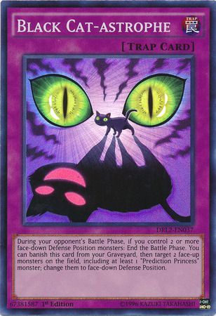Black Cat astrophe DRL2 EN037 Super Rare 1st Edition Dragons of Legend 2 1st Edition Singles Black Cat astrophe DRL2 EN037 Super Rare 1st Edition Dragons of Legend 2 1st Edition Singles