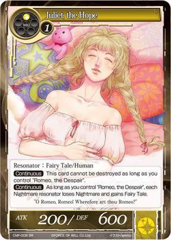 Juliet the Hope CMF 008 Super Rare Foil Juliet the Hope CMF 008 Super Rare Foil