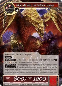 Gilles de Rais the Golden Dragon CMF 024 Super Rare Foil Gilles de Rais the Golden Dragon CMF 024 Super Rare Foil