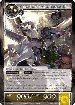 Don Quijote the Wandering Knight TAT 003 Rare Foil Force of Will The Castle of Heaven and The Two Towers Singles Don Quijote the Wandering Knight TAT 003 Rare Foil Force of Will The Castle of Heaven and The Two Towers Singles