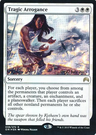 Tragic Arrogance 038 272 ORI Prerelease Foil Promo Magic The Gathering Promo Cards Tragic Arrogance 038 272 ORI Prerelease Foil Promo Magic The Gathering Promo Cards