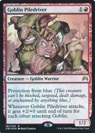 Goblin Piledriver 151 272 ORI Pre Release Foil Promo Magic The Gathering Promo Cards Goblin Piledriver 151 272 ORI Pre Release Foil Promo Magic The Gathering Promo Cards