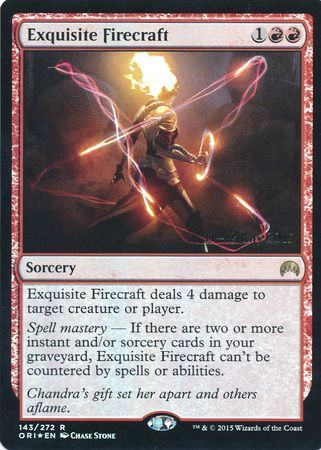Exquisite Firecraft 143 272 ORI Pre Release Foil Promo Magic The Gathering Promo Cards Exquisite Firecraft 143 272 ORI Pre Release Foil Promo Magic The Gathering Promo Cards
