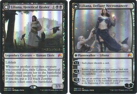 Liliana, Heretical Healer // Liliana, Defiant Necromancer ORI Pre-Rele