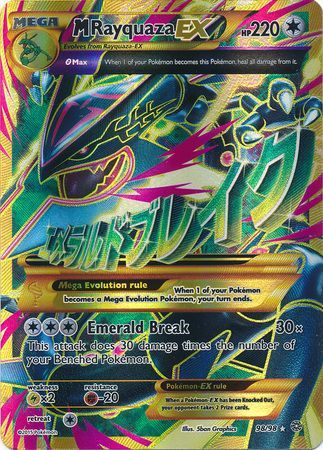 M Rayquaza EX Ancient Origins 98/98 Values - MAVIN