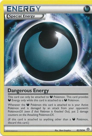 Pokemon DANGEROUS ENERGY 82/98 - XY Ancient Origins - Rev Holo - MINT