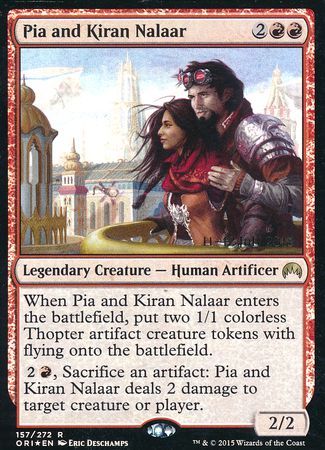 Pia and Kiran Nalaar 157 272 ORI Prerelease Foil Promo Magic The Gathering Promo Cards Pia and Kiran Nalaar 157 272 ORI Prerelease Foil Promo Magic The Gathering Promo Cards