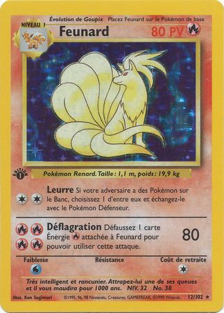 Feunard-platinum 36/127 French designer card pokemon