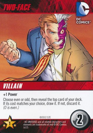 Two Face DC Deck Building Game 2012 Two Face DC Deck Building Game 2012