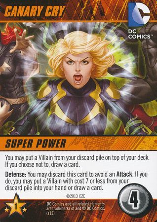 Canary Cry DC Deck Building Game 2013 Canary Cry DC Deck Building Game 2013