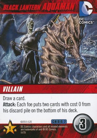 Black Lantern Aquaman DC Deck Building Game Crisis 2 Black Lantern Aquaman DC Deck Building Game Crisis 2