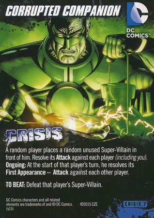 Corrupted Companion DC Deck Building Game Crisis 2 Corrupted Companion DC Deck Building Game Crisis 2