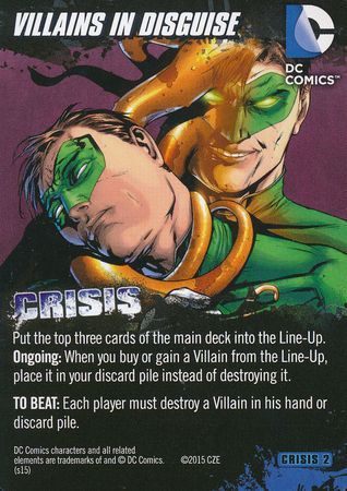 Villains in Disguise DC Deck Building Game Crisis 2 Crisis 2 Villains in Disguise DC Deck Building Game Crisis 2 Crisis 2