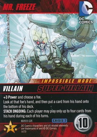 Mr Freeze DC Deck Building Game Crisis 2 Crisis 2 Mr Freeze DC Deck Building Game Crisis 2 Crisis 2